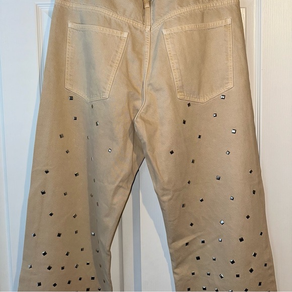 New Zara Mid Rise Studded Wide Leg Jeans 8197/028 Sizes 2 8 10 - Picture 9 of 9